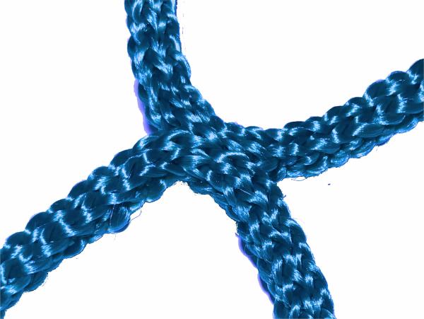 Seitenschutznetz - Dachdeckerfangnetz - Fangnetz-  MIT GSV, Farbe: Grün / Blau - 2x10m und 2x5m